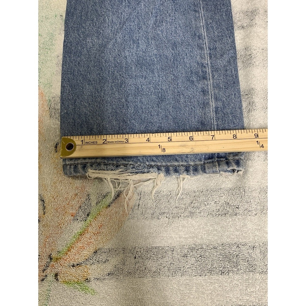 ETICA‎ Altin Loose Fit Crop Jeans Women's 26 Distressed SEA WALL Wash W29 L25 - Picture 11 of 12